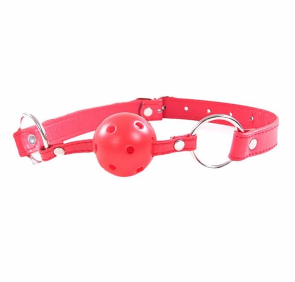 Bozal De Eco Cuero Con Bola Rojo