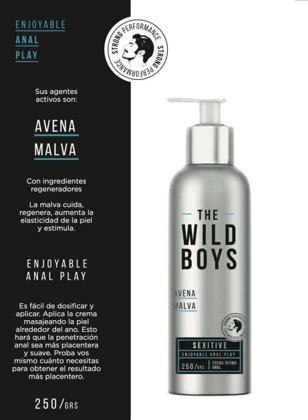 Crema Íntima Anal The Wild Boys Con Avena Y Malva