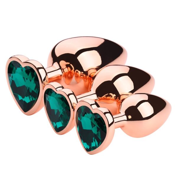 Dilatador Metálico "Rose Gold" Con Joya De Fantasía S