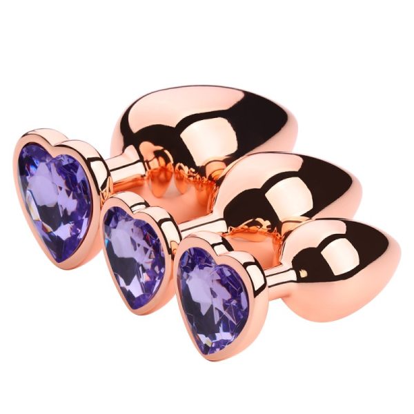 Dilatador Metálico Rose Gold Con Joya De Fantasía S