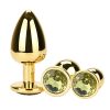 Golden Anal Plug With Diamond 7