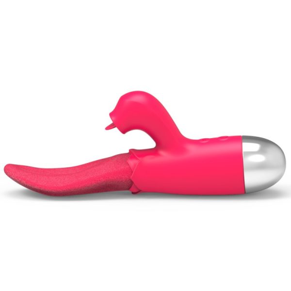 Vibrador Tipo Lengua Con Estimulador De Clítoris