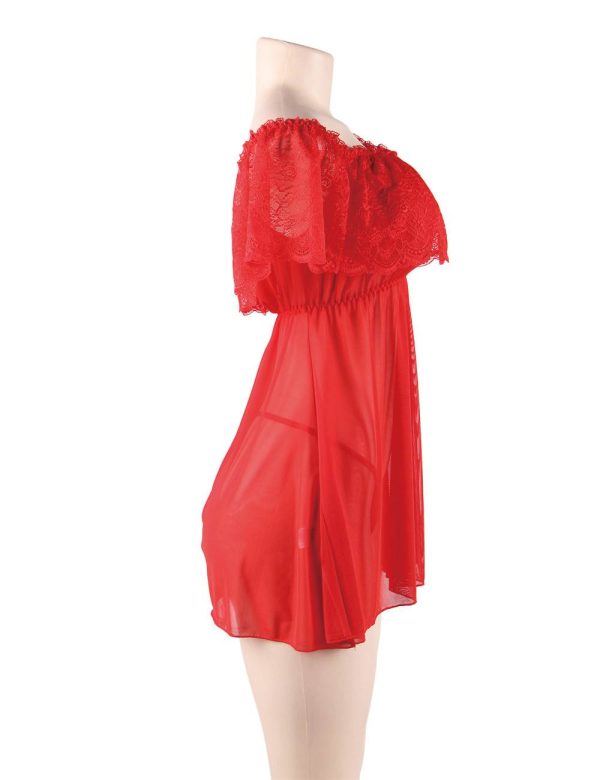 Babydoll Strapless Rojo XXXL COD572P