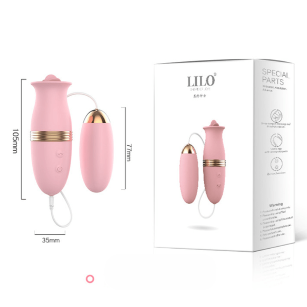 Estimulador Doble (Huevo + Mini Lengua Vibradora)