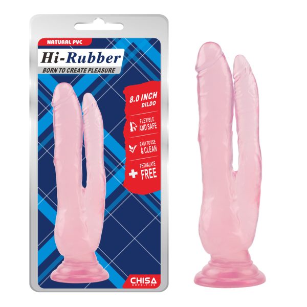 Consolador Doble Hi Rubber Pink