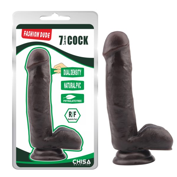 Consolador Dual Density Fashion Dude 7.1″ Brown