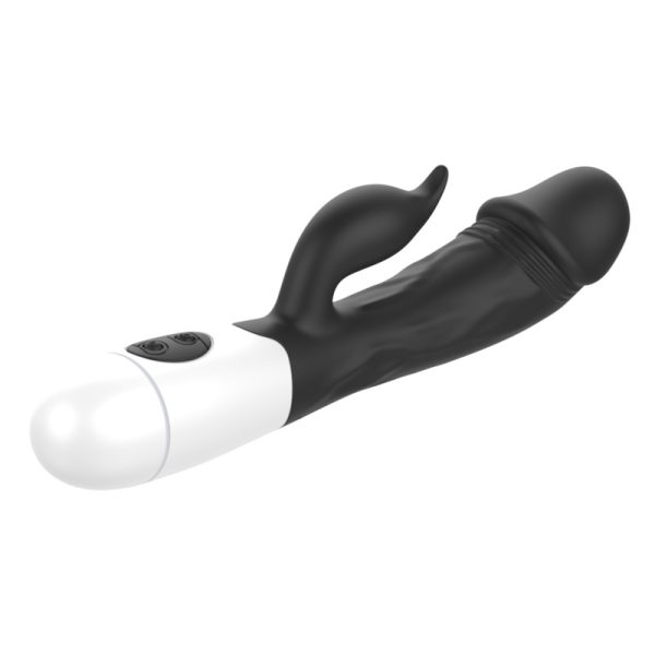Vibrador Doble Con Delfín Estimulador Clitorial (30 Velocidades)