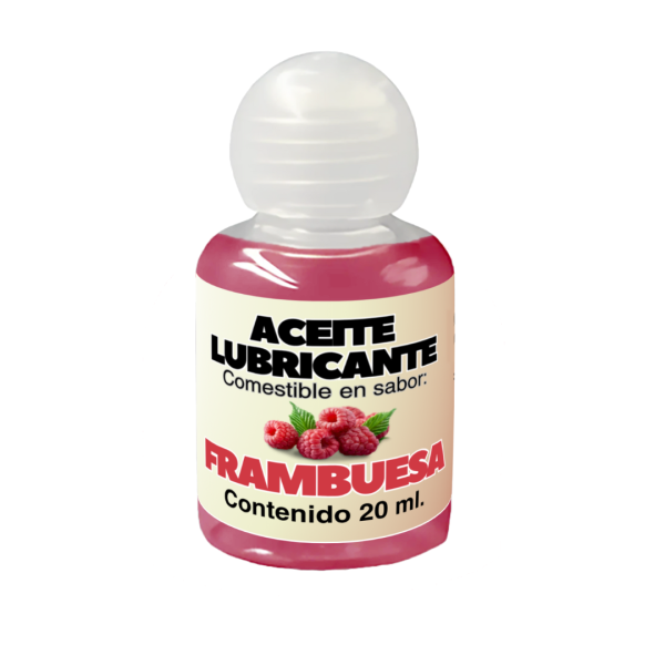 Aceite Lubricante Comestible Mystic X Frambuesa 20 ml.