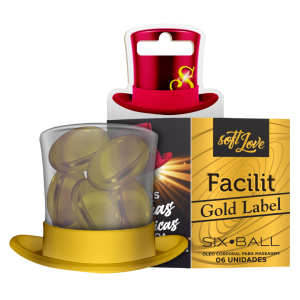 Bolas Lubricantes Anales “Facilit Gold Label” 3 en 1 (6 Bolitas)