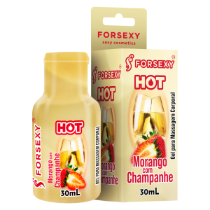Gel Caliente Hot Champagne Con Fresas 30 ml.