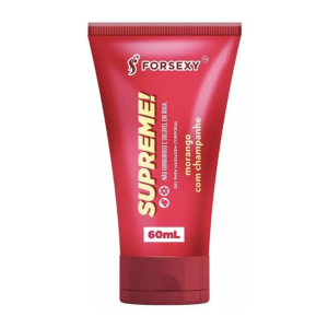 Lubricante Íntimo “Supreme” Sabor Champagne Con Fresas 60 ml.