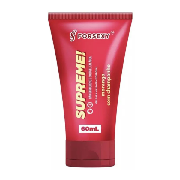Lubricante Íntimo Supreme Sabor Champagne Con Fresas 60 ml.